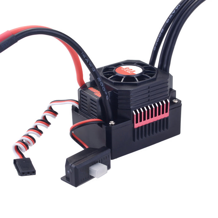 SURPASS 3665 3100KV Brushless Motor  with 80A Waterproof Brushless ESC and Cooling Shell Combo Set for 1/8 RC Car Truck