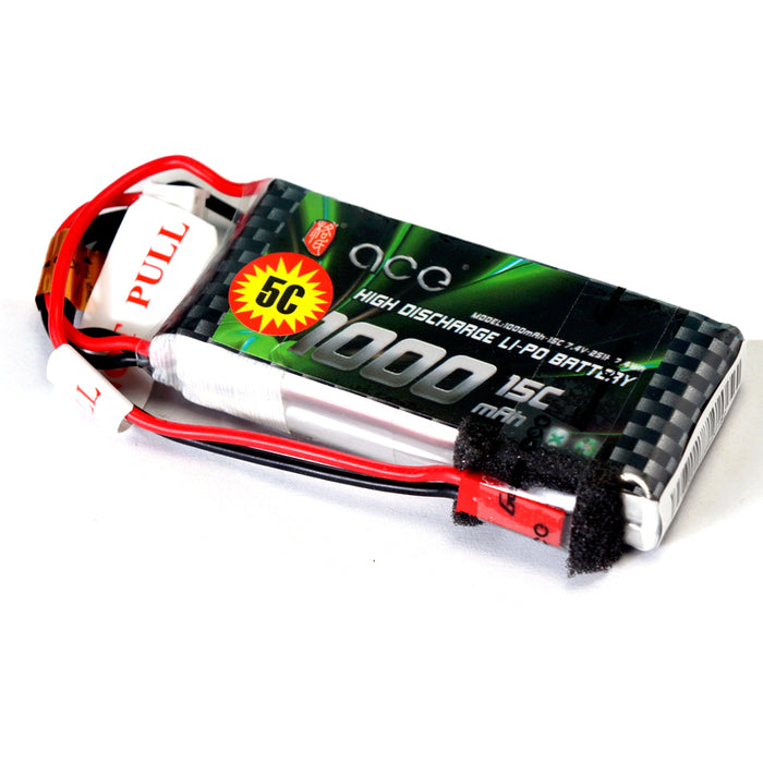 Gens Ace 1000mAh 15C 7.4V 2S  LiPo Battery