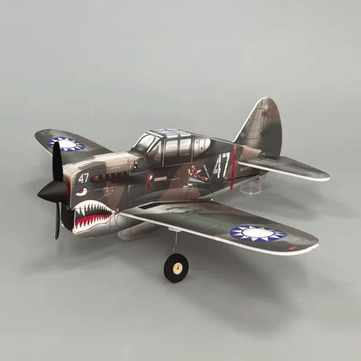 MinimumRC P40 Flying Tigers Fighter Q-series 4CH 320mm Micro RC Aircraft KIT SFHSS-BNF Version(Not include Controller) - Makerfire