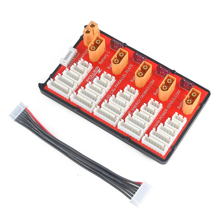 PG Parallel Charging Board Support 5 Packs of 2-6S XT60 RC LiPo Battery