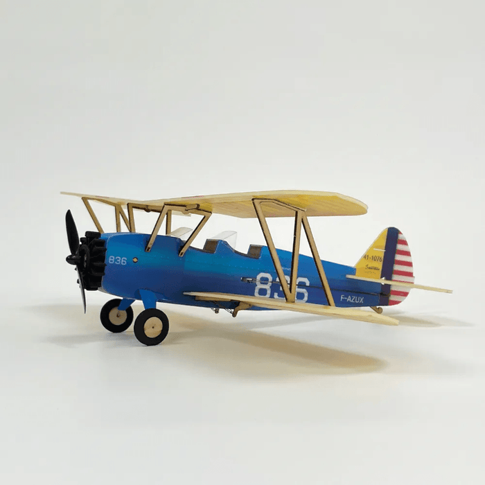 MinimumRC PT-17 Stearman Micro Scale 4CH 360mm RC Airplane SFHSS-BNF Version(Not include Controller) - Makerfire