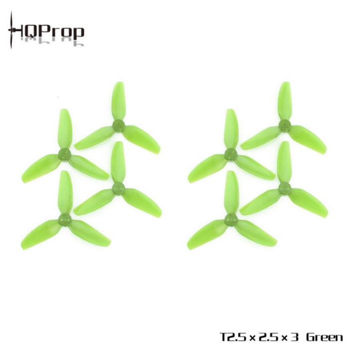 HQProp T2.5X2.5X3 Hélice de policarbonato de 3 palas de 2,5 pulgadas 4CW + 4CCW (8 piezas)