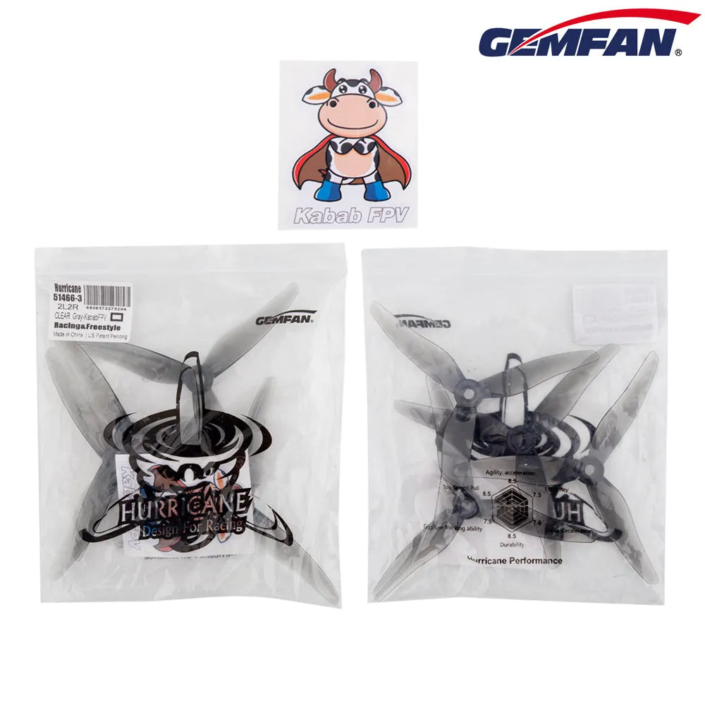 Gemfan Hurricane 51466 Propeller (Set of 8) - Makerfire