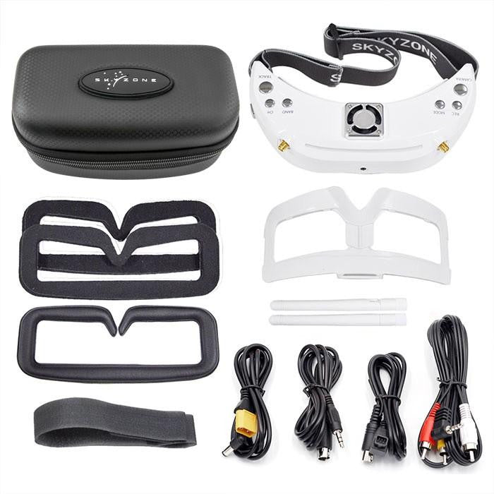 Skyzone SKY03 3D New Version 5.8G 48CH Diversity Receiver FPV Goggles with Head Tracker Front Camera DVR HD