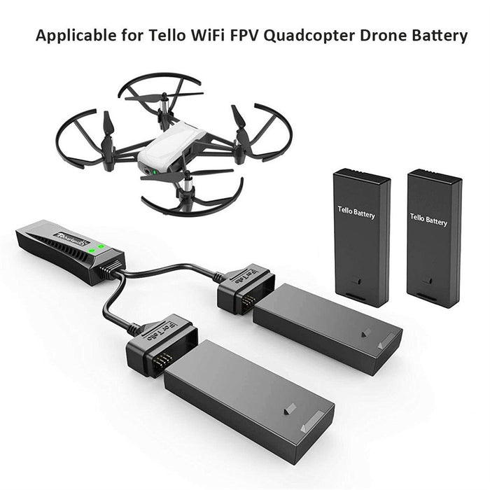 2 in 1 Tello Drone Battery Charger Quick Smart Charger for DJI Tello WiFi FPV Quadcopter Drone