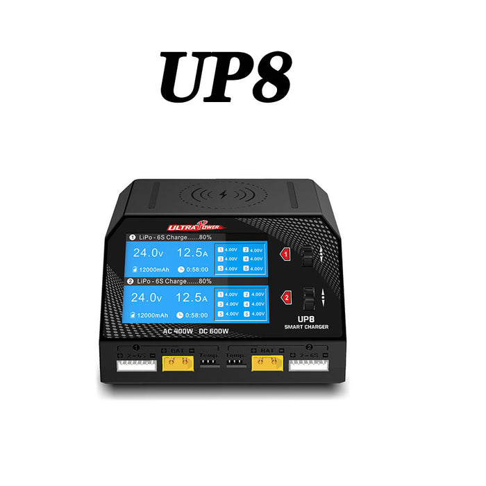 ULTRA POWER UP8 AC 400W DC 600W 2x16A Dual Channel Battery Balance Charger Discharger-US Plug