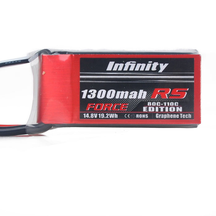 Infinity Graphene 1300mAh LiPo Battery 80-110C 4S 14.8V SY60 Plug for FPV Racing Drone Quadcopter