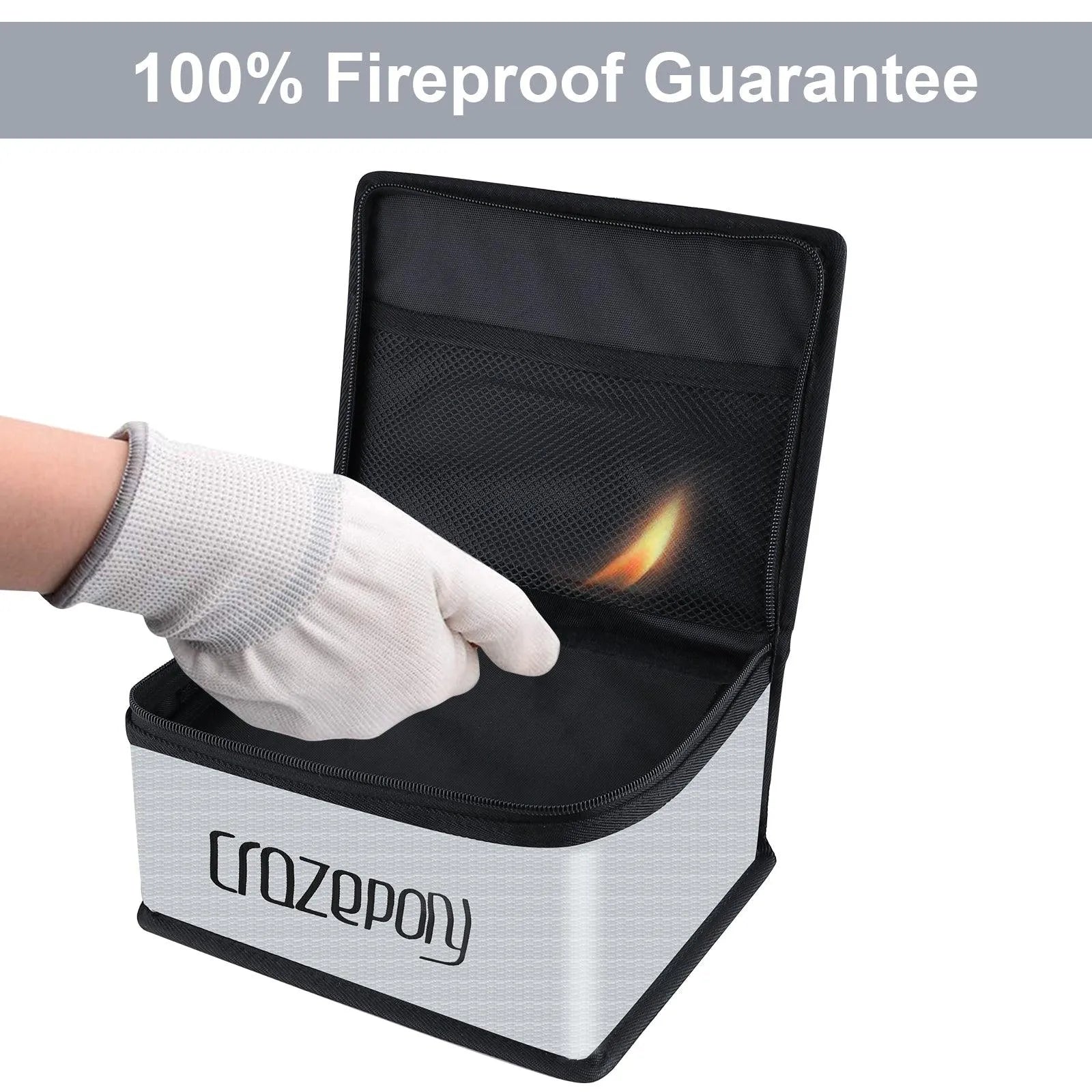 Crazepony Lipo Safe Bag Lipo Battery Guard Bag Fireproof Explosionproof Battery Guard Safe Bag Pouch - Makerfire
