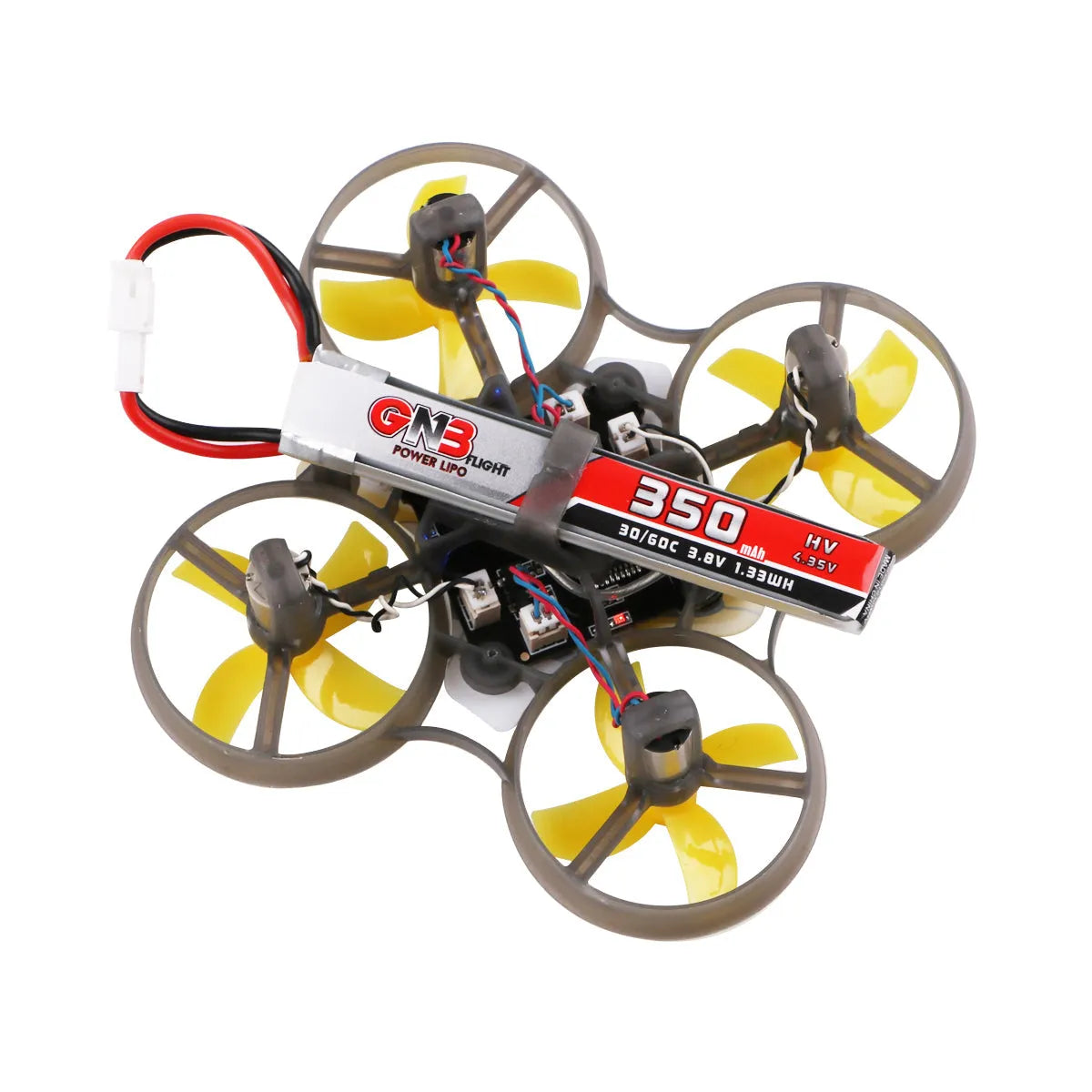 GNB/GAONENG 350mAh HV 1S Lipo Battery 30C 3.8V JST-PH 2.0 Powerwhoop Connector(Pack of 6) - Makerfire