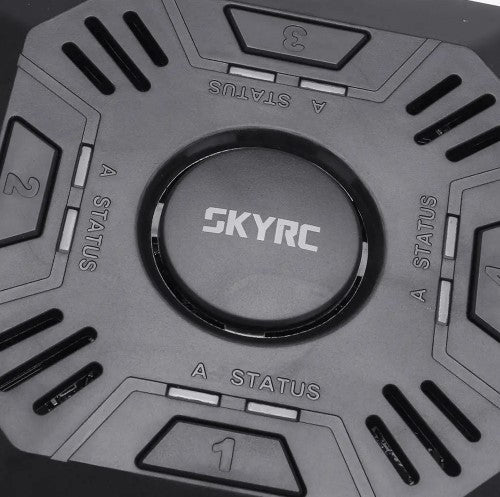 SKYRC E4Q 4×50W 4x5A DC 2-4S LED Cargador de equilibrio de batería inteligente con entrada XT60 